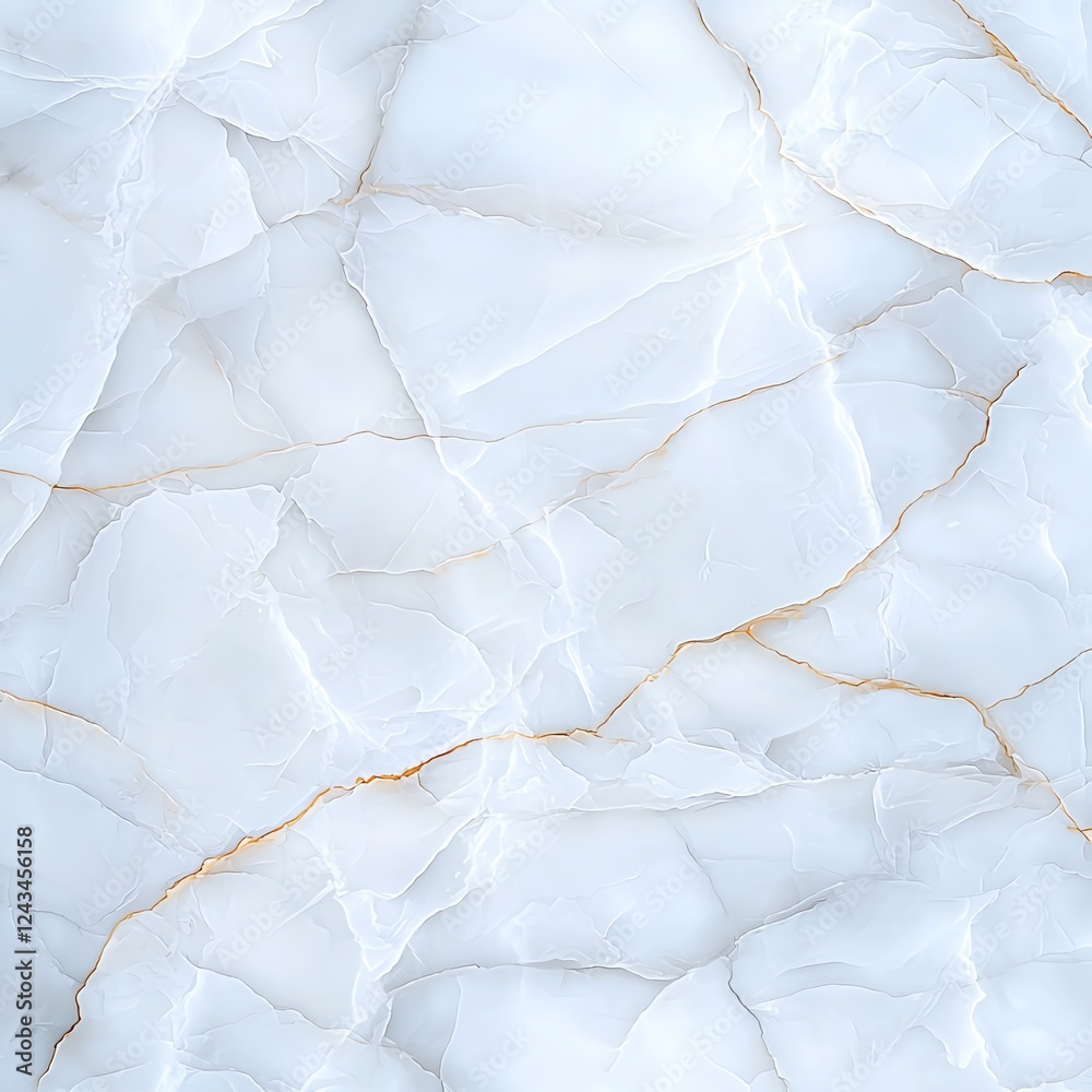 Fototapeta premium A close-up view of elegant white marble with subtle golden veins
