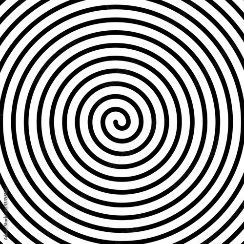 Spiral black and white background. Vector illustration.