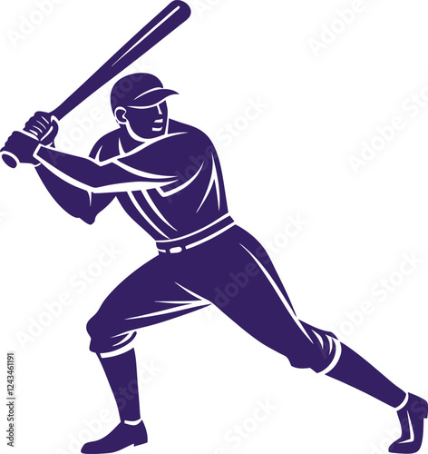 baseball player vector illustration