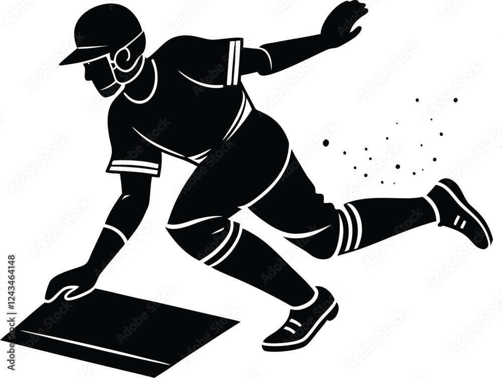 Obraz premium vector illustration of a silhouette of a man