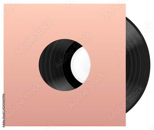  Vinyl LP in sleeve. Vector illustration.