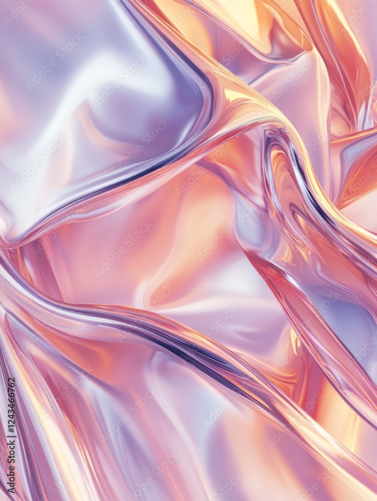 Obraz premium Abstract Pink and Purple Liquid Drape Flowing Design