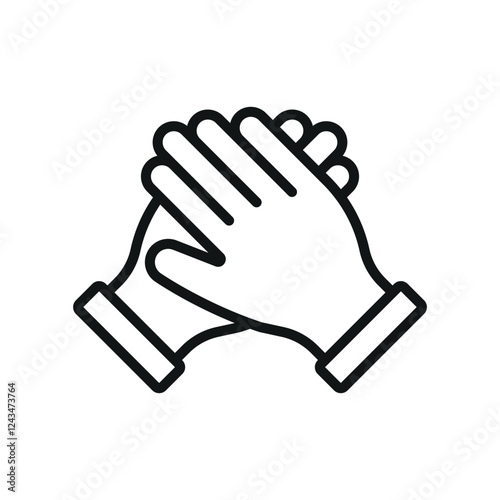 Gloves medical icon is a simple vector illustration of a pair of disposable gloves