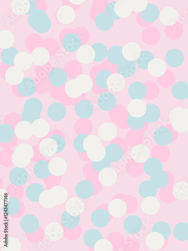 Wallpaper Mural Pink blue white doodle abstract background. Illustration for banner, poster, card Torontodigital.ca