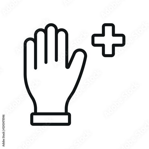 Gloves medical icon is a simple vector illustration of a pair of disposable gloves