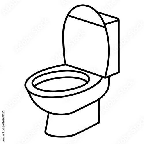 toilet bowl isolated on white