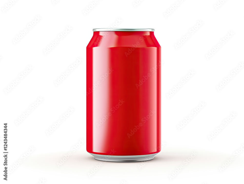 Red Aluminum Can Mockup for Beverage Branding Red Aluminum Can Mockup for Beverage Branding