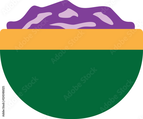 Illustration of Purple Cream In Bowl, Purple Sauce