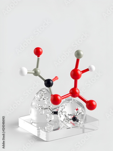 dimethyl sulfate methylating agent, molecular model photo