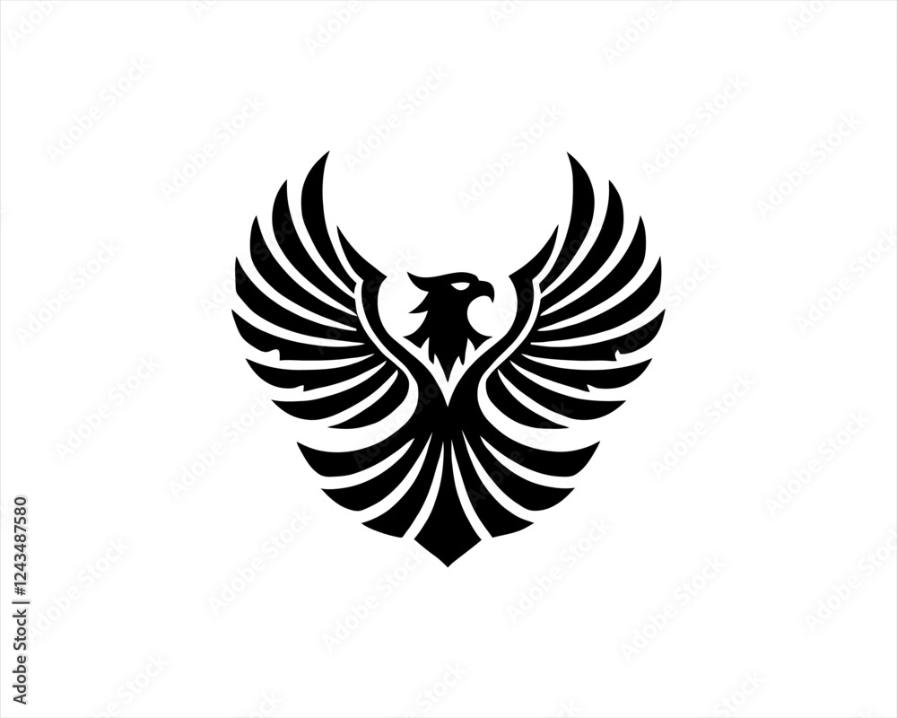 Obraz premium Eagle logo design icon symbol vector illustration.
