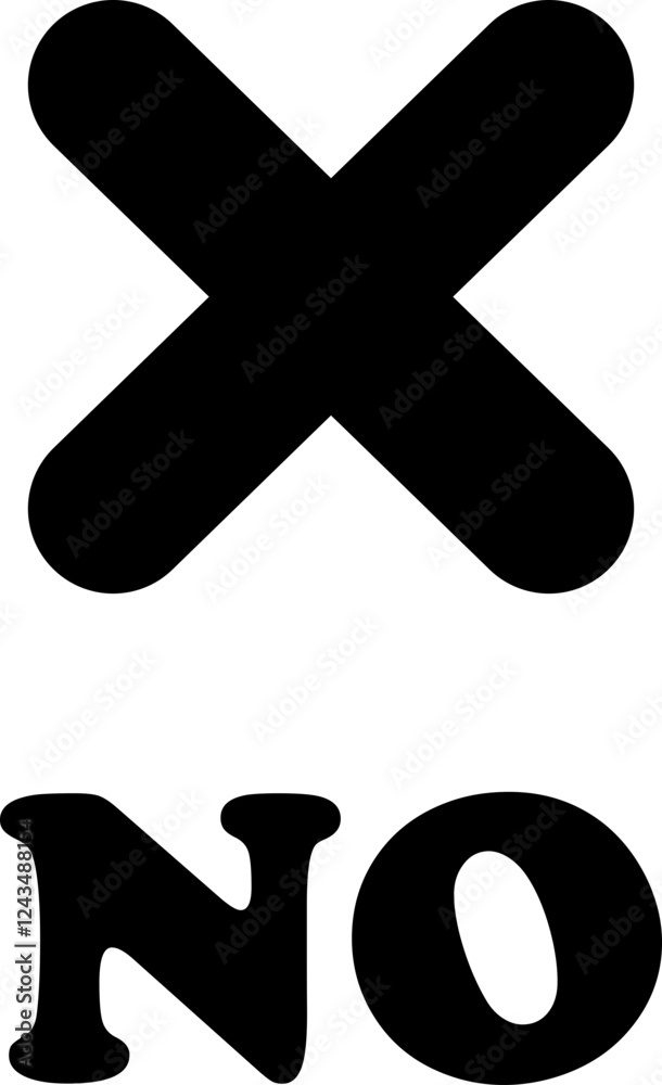 Obraz premium Sharp red checkmark icon on isolated transparent background black vector symbol for wrong choices. Modern flat and line design symbol cross sign. No letter negative mark, bad icon web app.