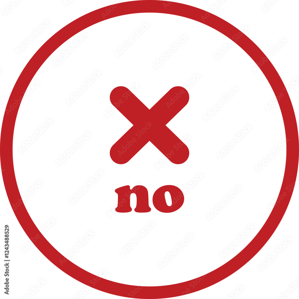 Obraz premium Sharp red checkmark icon on isolated transparent background black vector symbol for wrong choices. Modern flat and line design symbol cross sign. No letter negative mark, bad icon web app.
