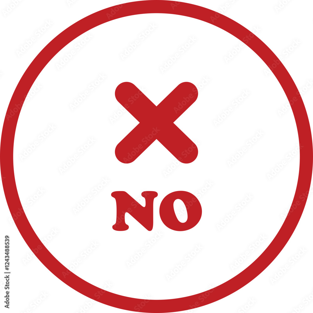Obraz premium Sharp red checkmark icon on isolated transparent background black vector symbol for wrong choices. Modern flat and line design symbol cross sign. No letter negative mark, bad icon web app.