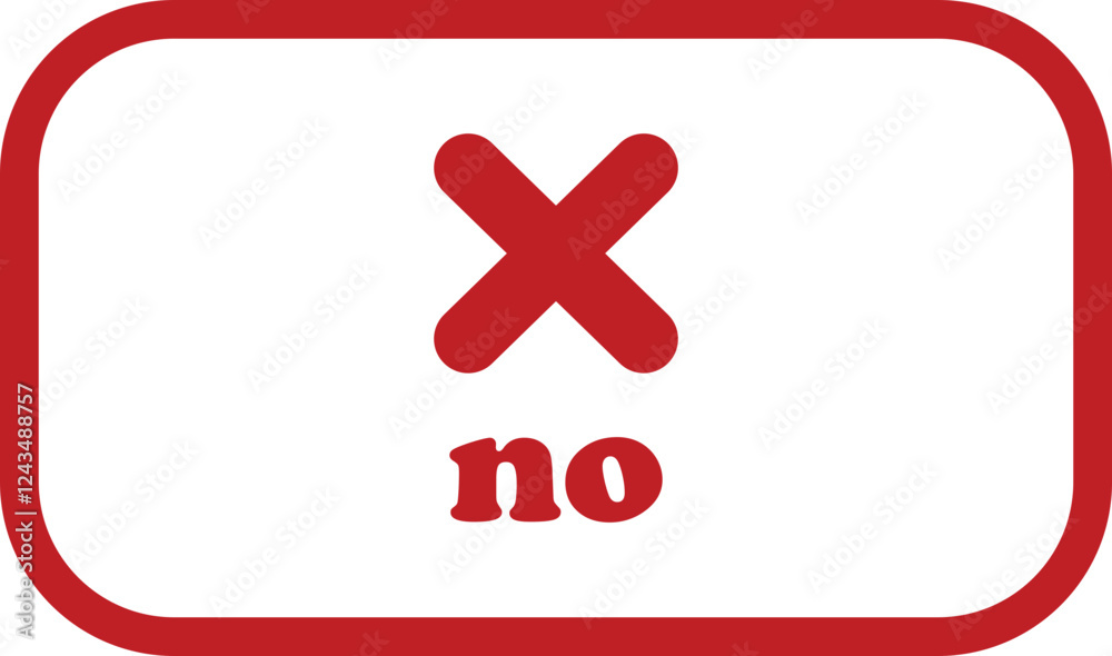 Fototapeta premium Sharp red checkmark icon on isolated transparent background black vector symbol for wrong choices. Modern flat and line design symbol cross sign. No letter negative mark, bad icon web app.