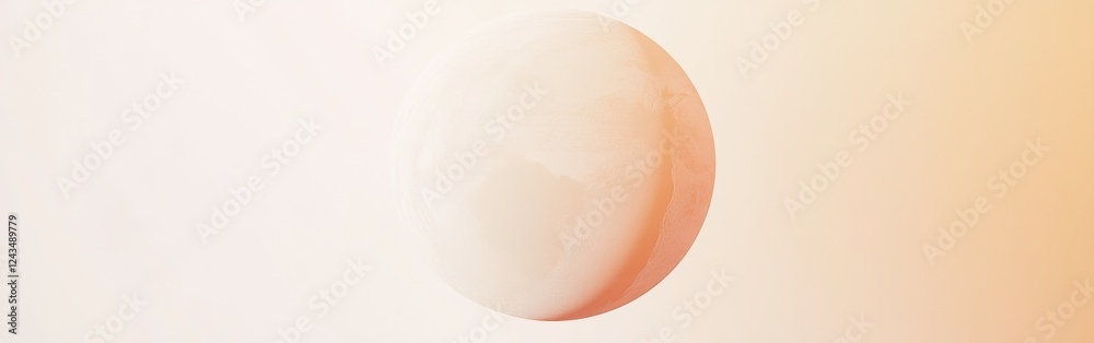 Soft circular gradient blending amber to peach creates a soothing visual effect in a minimalist design setting