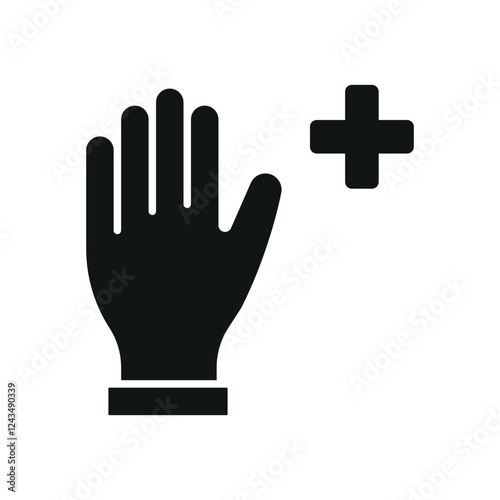 Gloves medical icon is a simple vector illustration of a pair of disposable gloves