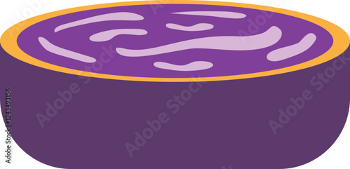 Illustration of Purple Cream In Bowl, Purple Sauce