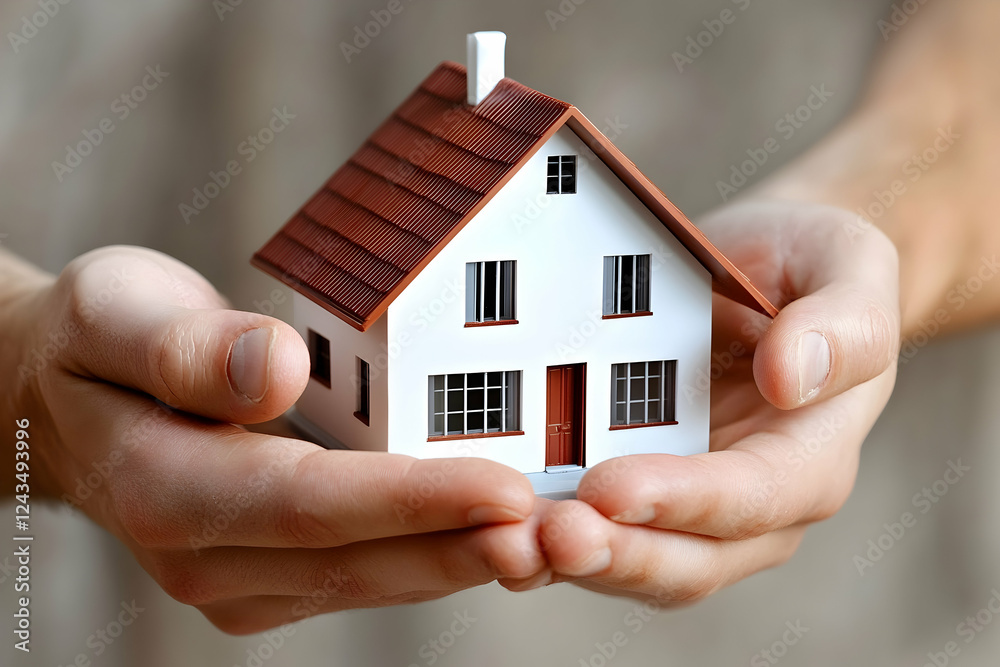Customer discussing options for buying a home, real estate insurance, or loan agreements Customer discussing options for buying a home, real estate insurance, or loan agreements