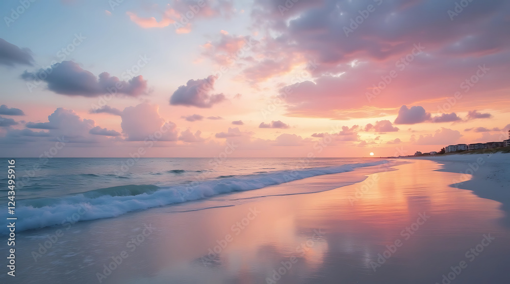 Fototapeta premium sunset over the river