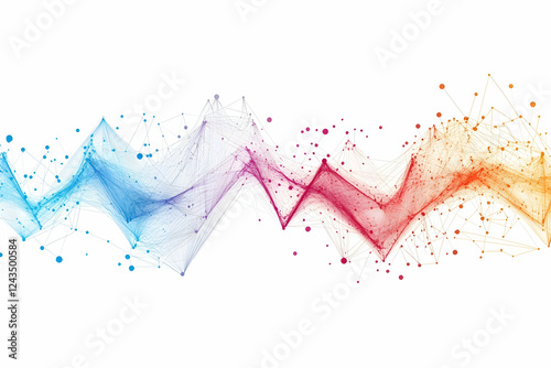 Heartbeat line forming a pulse shape in a medical-themed design