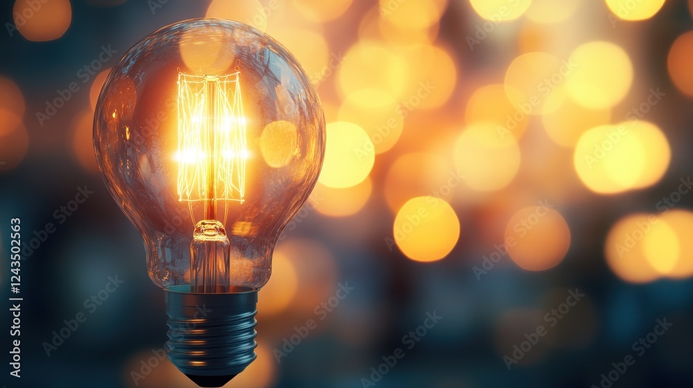 Illuminated Light Bulb Illuminated Light Bulb