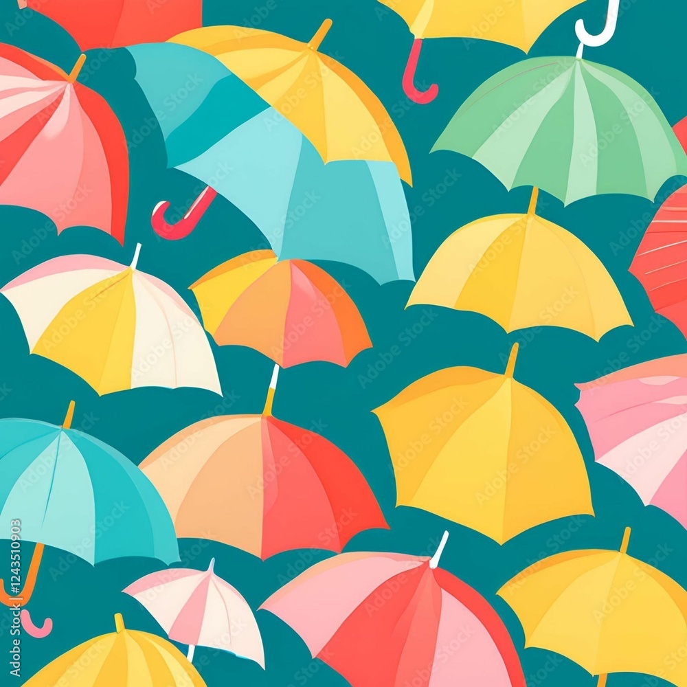 Obraz premium Umbrella wallpaper design pattern