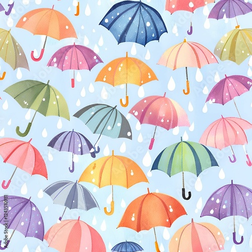 Umbrella wallpaper design pattern