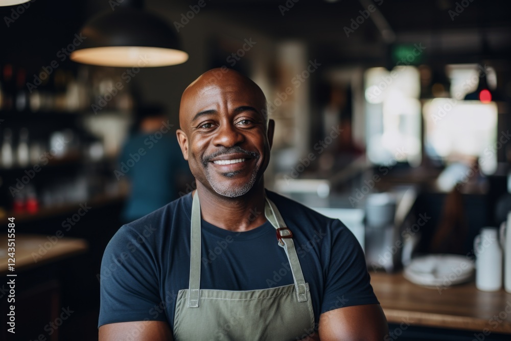 Smiling portrait of a middle aged African American small business owner Smiling portrait of a middle aged African American small business owner