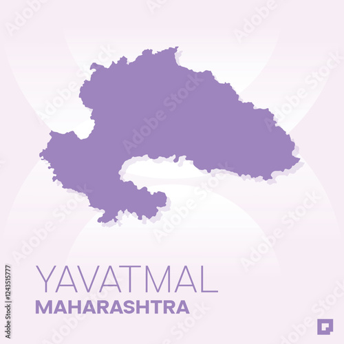 Yavatmal vector map, Vector map of Yavatmal, editable eps, AI files, Vector illustration of Yavatmal vector map