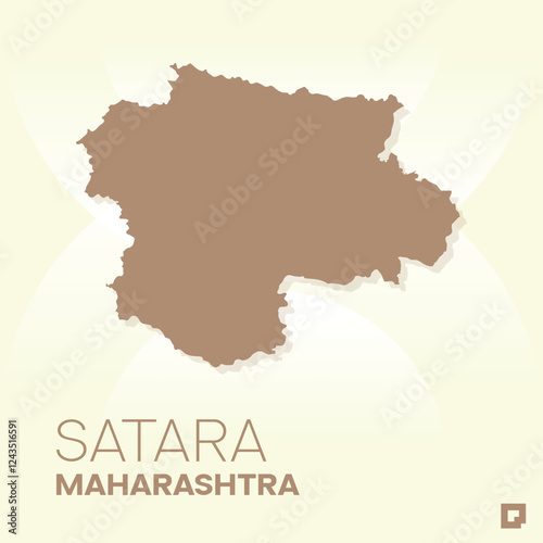 Satara vector map, Vector map of Satara, editable eps, AI files, Vector illustration of Satara vector map
