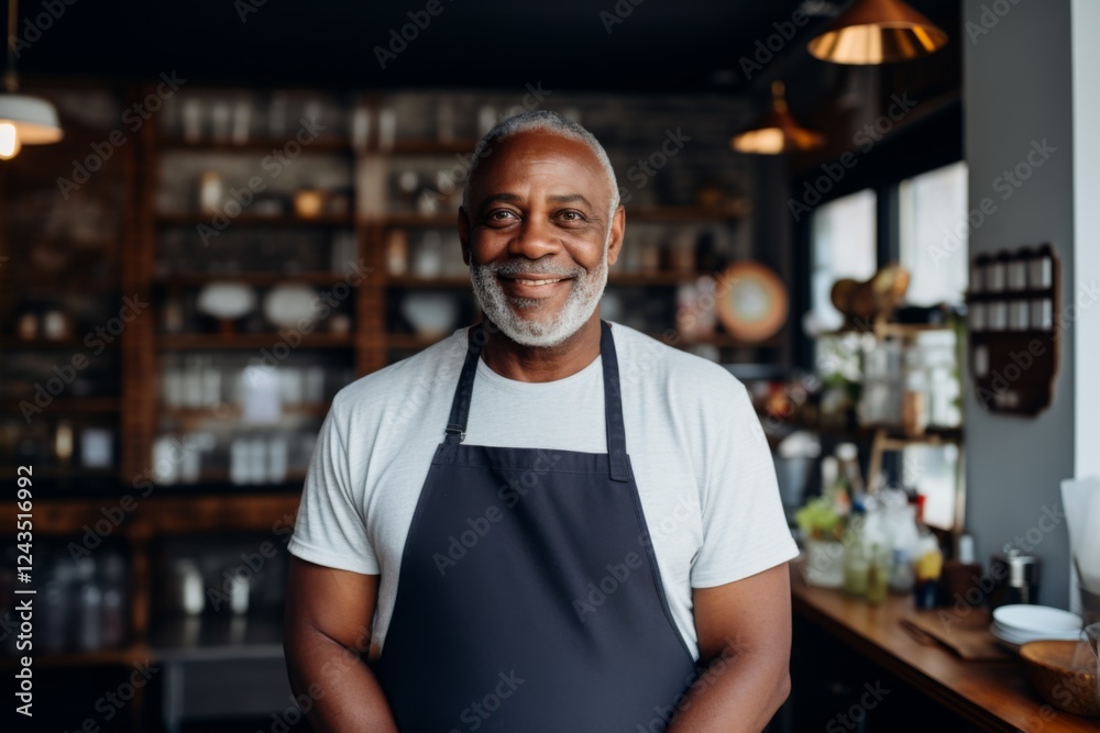 Smiling portrait of a middle aged African American small business owner Smiling portrait of a middle aged African American small business owner