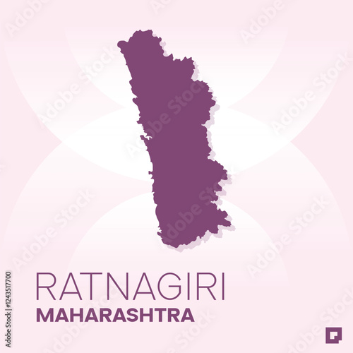 Ratnagiri vector map, Vector map of Ratnagiri, editable eps, AI files, Vector illustration of Ratnagiri vector map