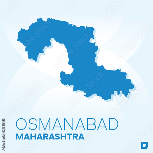 Osmanabad vector map, Vector map of Osmanabad, editable eps, AI files, Vector illustration of Osmanabad vector map