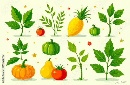 Variety of healthy foods including a fillet of salmon, avocados, nuts, leafy greens, and other vegetables