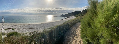 Obraz na płótnie Le long de la côte à Beg-Meil en Bretagne Cornouaille Finistère France w salonie