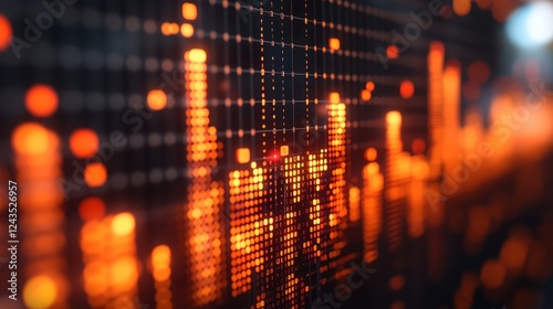 Wallpaper Mural Abstract digital visualization of data trends and patterns in vibrant colors. Torontodigital.ca