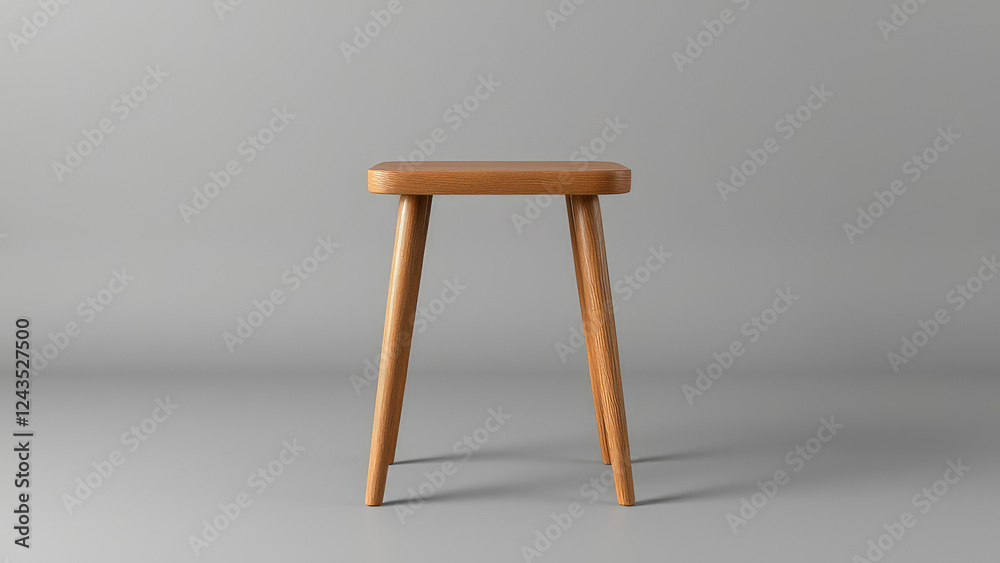 Wooden stool with tapered legs and square seat, square, furniture, wooden, legs, seat Wooden stool with tapered legs and square seat, square, furniture, wooden, legs, seat