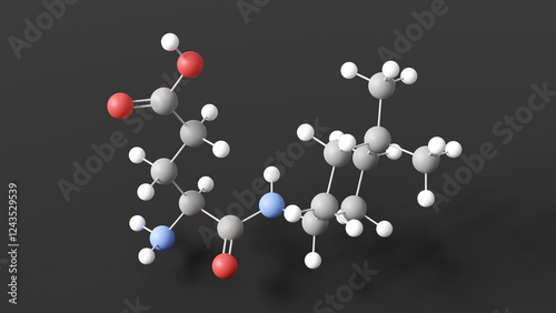 neboglamine molecule 3d, molecular structure, ball and stick model, structural chemical formula positive allosteric modulator photo