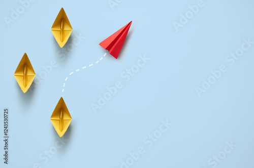 Stand out from the crowd success concept