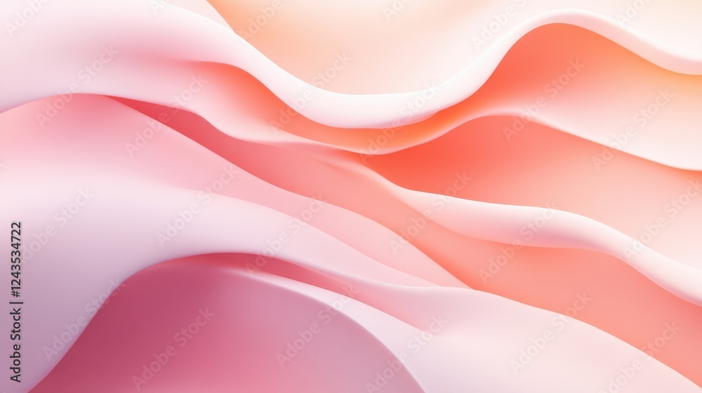 Wavy gradient background creating a soft and serene visual atmosphere ideal for minimalistic design