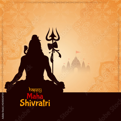 Elegant Happy Maha Shivratri Indian religious festival background