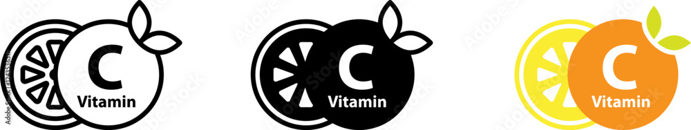 Obraz premium Vitamin C icon , vector illustration