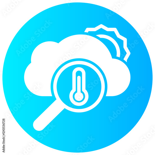 weather forecasting vector round glyph icon