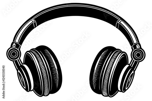 headphone silhouette vector