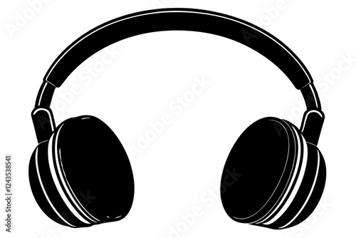 headphone silhouette vector