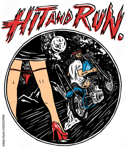 estampa hombre y mujer motociclistas