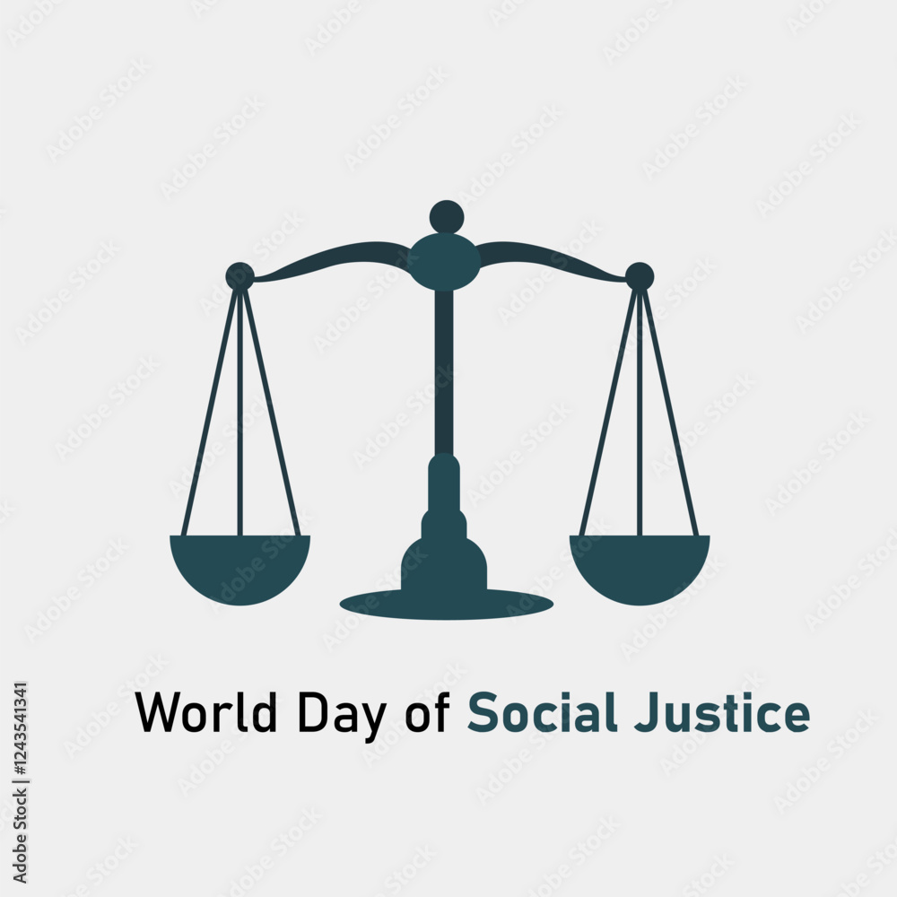 vector graphic of World Day of Social Justice good for national World Day of Social Justice celebration. flat design. flyer design.flat illustration. vector graphic of World Day of Social Justice good for national World Day of Social Justice celebration. flat design. flyer design.flat illustration.