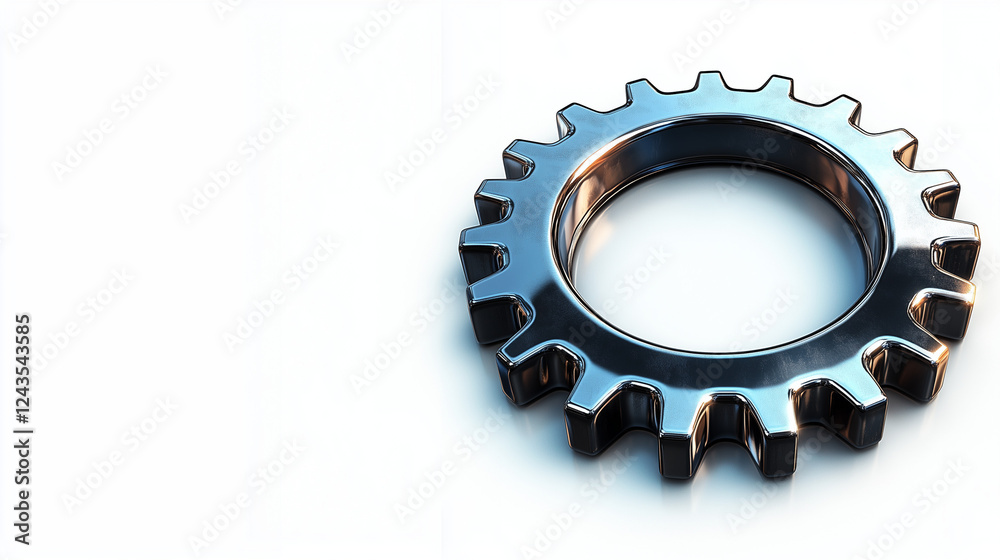Steel gear isolated on white background Steel gear isolated on white background