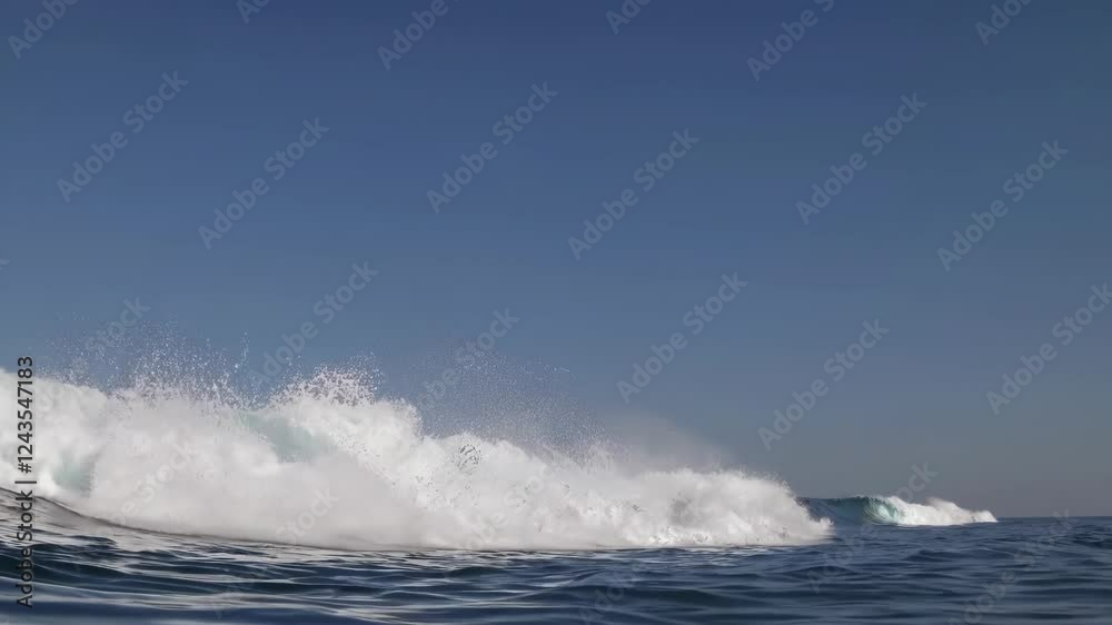 Progressive Ocean Waves Crashing Forward Progressive Ocean Waves Crashing Forward