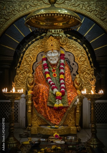 Sai Baba Indian God background	 photo